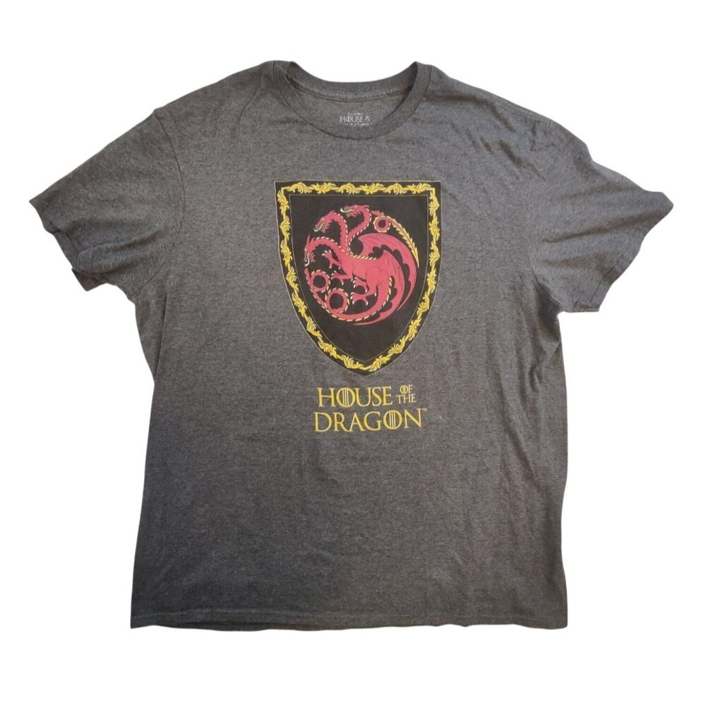 Game of Thrones House of the Dragon Gray T-Shirt Size XL